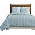 Better Trends Athenia Collection 100% Cotton King Comforter Set in Blue QUATKIBL